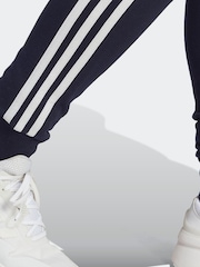 adidas Blue Sportswear Essentials 3-Stripes French Terry Cuffed Joggers - Image 5 of 6