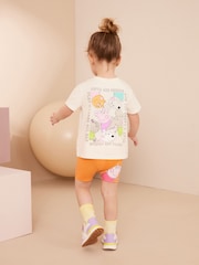 Orange Peppa Pig Short Sleeve T-Shirt and Cycle Short Set (3mths-7yrs) - Image 3 of 6
