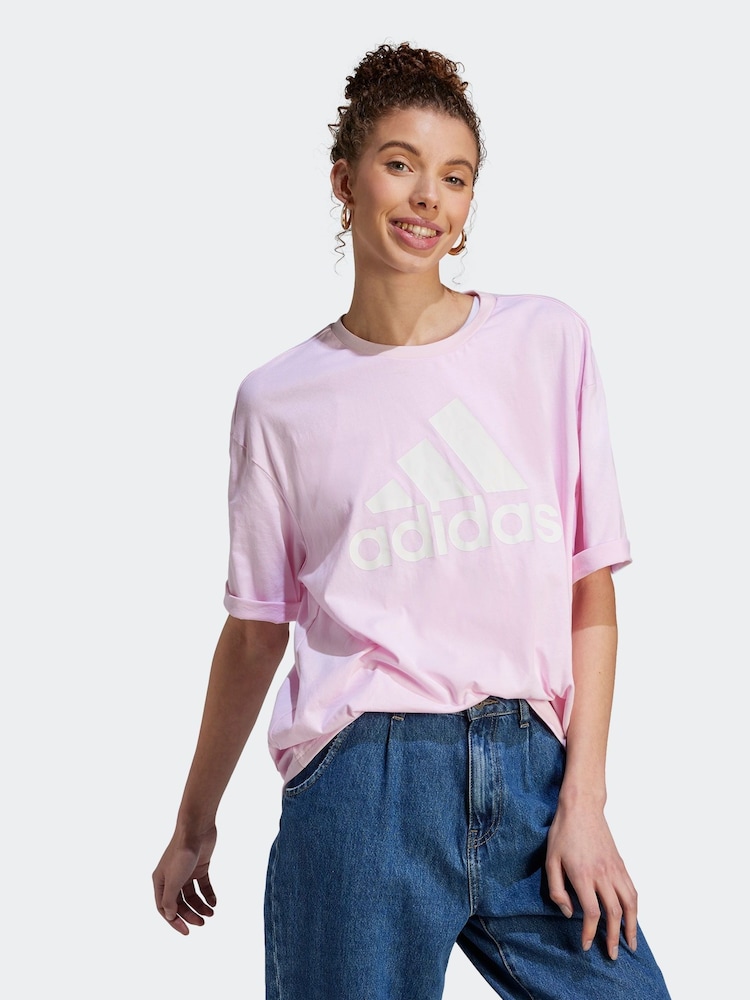 adidas Pink 100% Cotton Sportswear Future Icons Winners 3.0 T-Shirt - Image 1 of 7