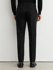 Reiss Black Eastbury Cotton-Stretch Tailored-Fit Chinos - Image 6 of 7
