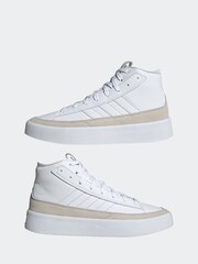 adidas White Sportswear Znsored Hi Trainers - Image 6 of 12