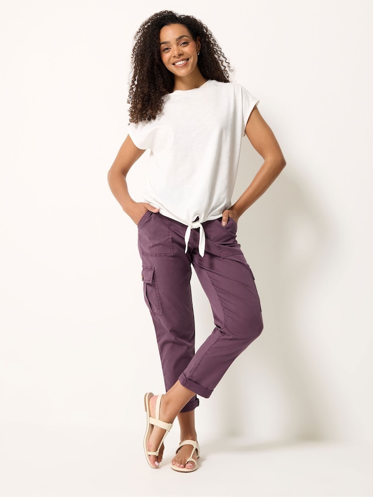 M&Co Purple Petite Cargo Trousers - Image 1 of 5
