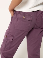M&Co Purple Petite Cargo Trousers - Image 4 of 5