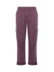 M&Co Purple Petite Cargo Trousers - Image 5 of 5