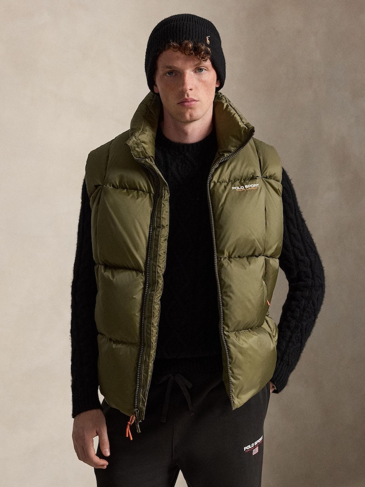 Polo Ralph Lauren Green Sport Ripstop Gilet - Image 1 of 6 Polo Ralph Lauren Green Sport Ripstop Gilet - Image 1 of 6