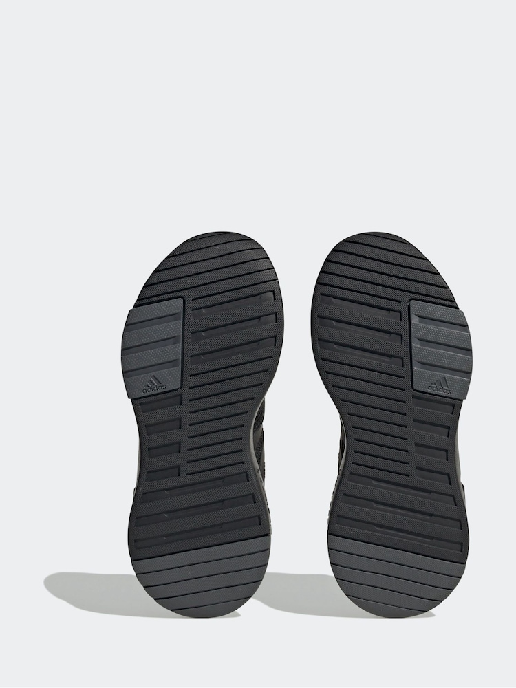 adidas Dark Black Racer Trainers - Image 6 of 9