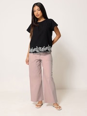 M&Co Pink Petite Carpenter Wide Leg Trousers - Image 2 of 5
