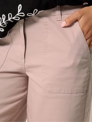 M&Co Pink Petite Carpenter Wide Leg Trousers - Image 4 of 5