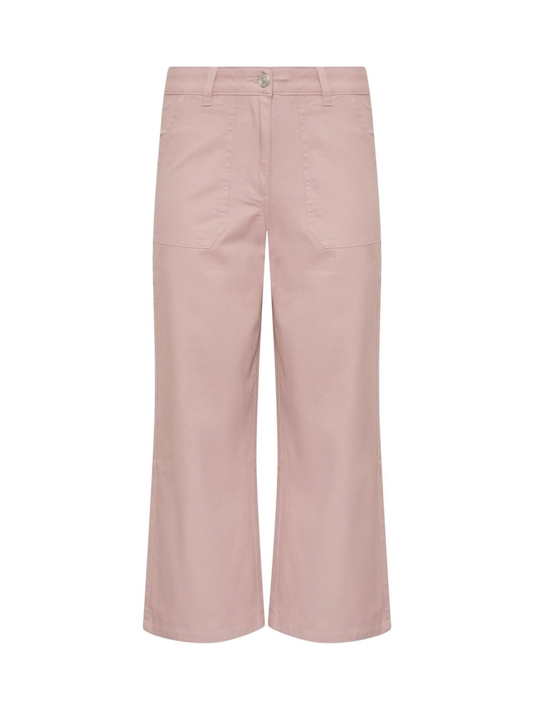 M&Co Pink Petite Carpenter Wide Leg Trousers - Image 5 of 5 M&Co Pink Petite Carpenter Wide Leg Trousers - Image 5 of 5