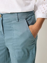 M&Co Blue Petite Wide Leg Cargo Trousers - Image 4 of 5
