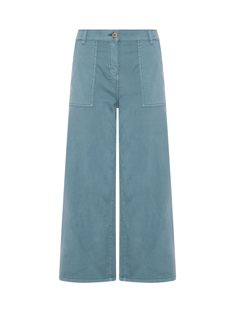M&Co Blue Petite Wide Leg Cargo Trousers - Image 5 of 5 M&Co Blue Petite Wide Leg Cargo Trousers - Image 5 of 5