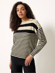 M&Co Natural Striped Jumper - Image 1 of 5