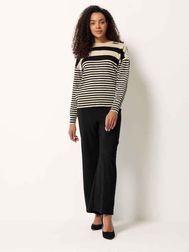 M&Co Natural Striped Jumper - Image 2 of 5 M&Co Natural Striped Jumper - Image 2 of 5