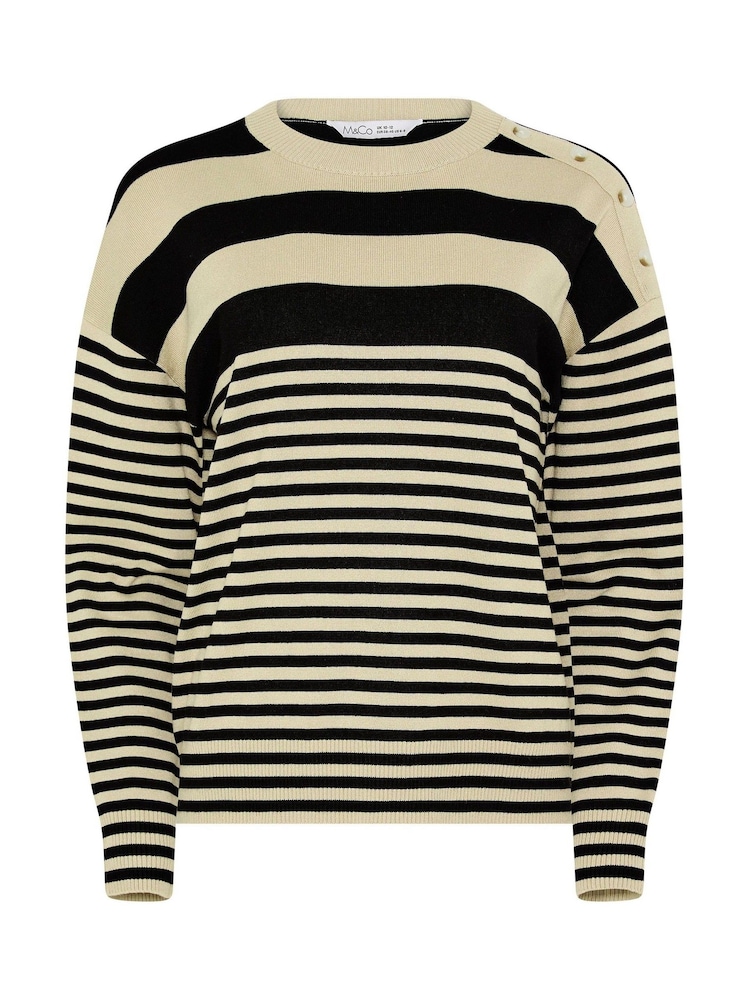M&Co Natural Striped Jumper - Image 5 of 5 M&Co Natural Striped Jumper - Image 5 of 5