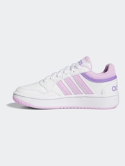 adidas White/Purple Hoops Trainers - Image 2 of 9