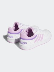 adidas White/Purple Hoops Trainers - Image 4 of 9