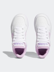 adidas White/Purple Hoops Trainers - Image 6 of 9