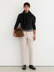 Reiss Stone Eastbury Cotton-Stretch Tailored-Fit Chinos - Image 1 of 6