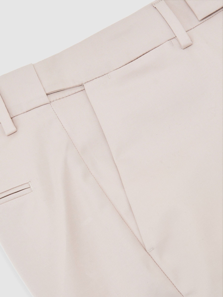 Reiss Stone Eastbury Cotton-Stretch Tailored-Fit Chinos - Image 6 of 6 Reiss Stone Eastbury Cotton-Stretch Tailored-Fit Chinos - Image 6 of 6