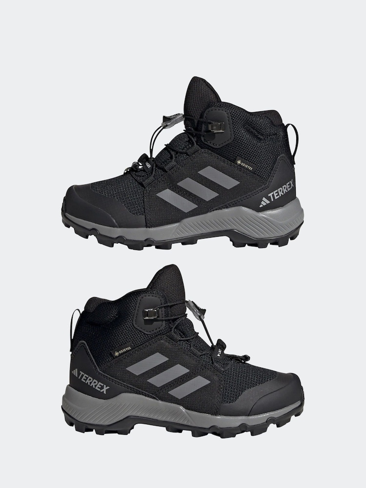 adidas Black Terrex Mid Gore-Tex Waterproof Hiking Boots - Image 4 of 10