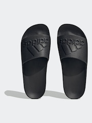 adidas Black Sportswear Adilette Aqua Slides - Image 6 of 9