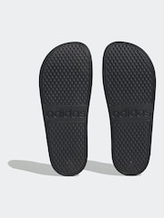 adidas Black Sportswear Adilette Aqua Slides - Image 7 of 9
