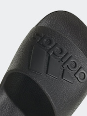 adidas Black Sportswear Adilette Aqua Slides - Image 8 of 9