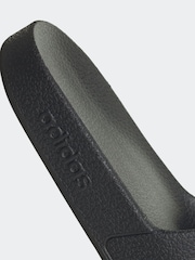 adidas Black Sportswear Adilette Aqua Slides - Image 9 of 9