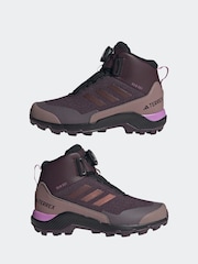 adidas Purple Terrex Winter Mid Boa Rain.Rdy Hiking Trainers - Image 5 of 9