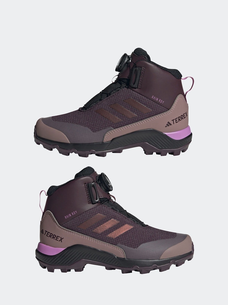 adidas Purple Terrex Winter Mid Boa Rain.Rdy Hiking Trainers - Image 5 of 9