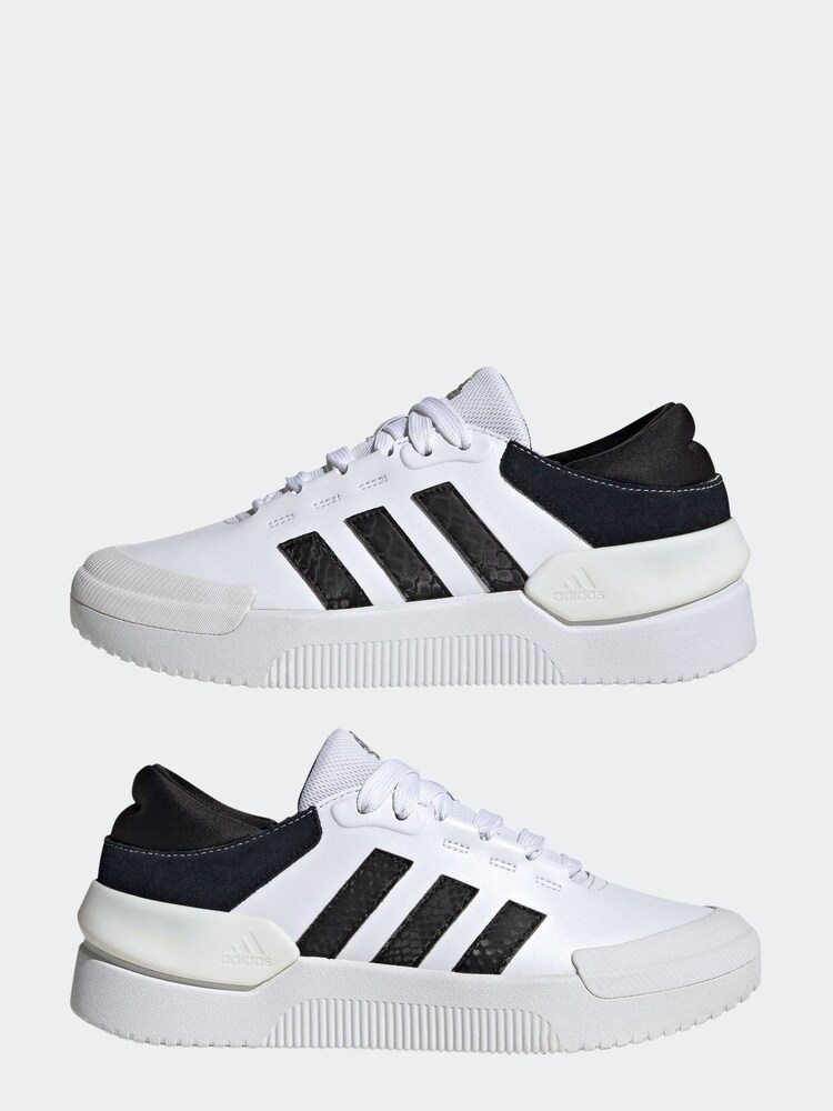 adidas White/Black Court Funk Shoes - Image 5 of 9