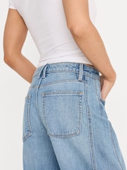 Good American Blue Vintage Barrel Ankle Jeans - Image 5 of 7