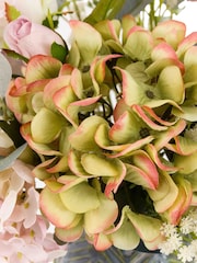 Gallery Home Green Hydrangea Display in Glazed Pot - Image 4 of 5