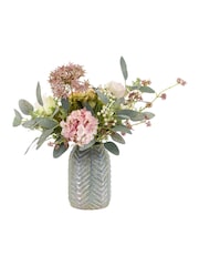 Gallery Home Green Hydrangea Display in Glazed Pot - Image 5 of 5