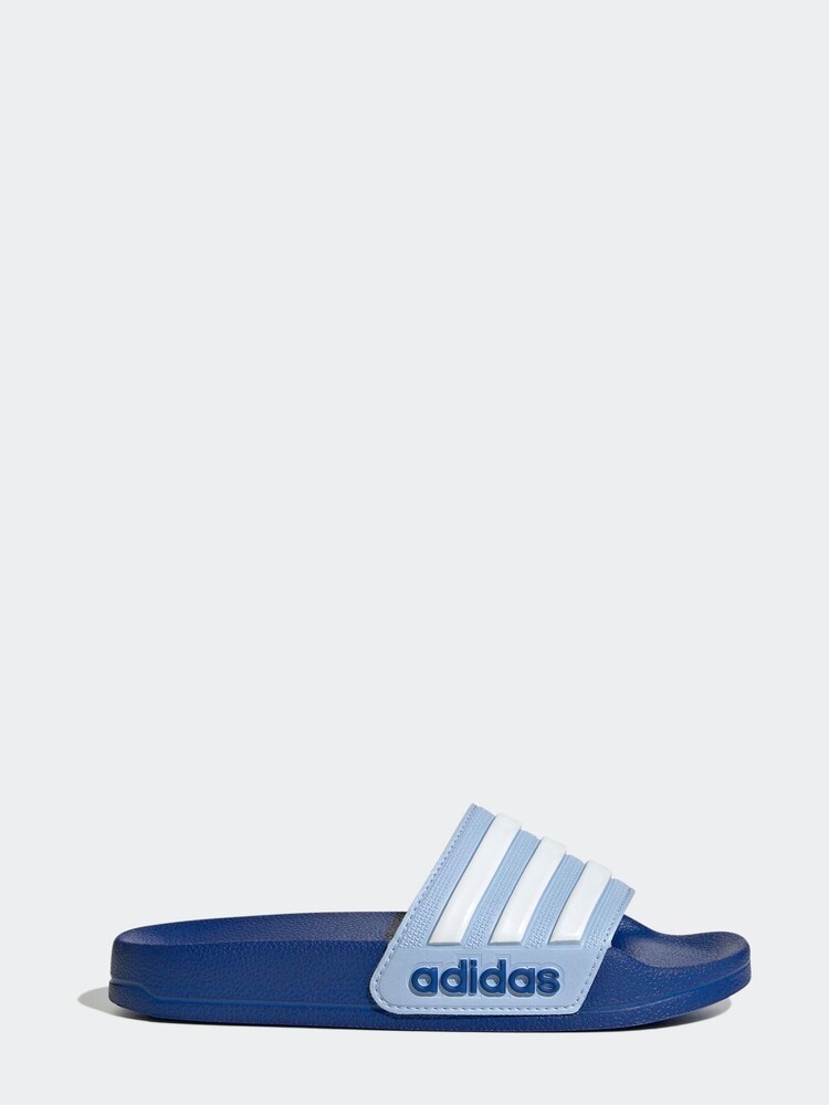 adidas Blue Kids Adilette Youth Sliders - Image 1 of 5