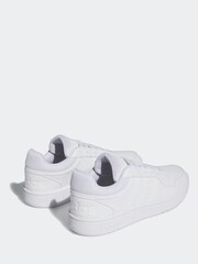 adidas White Originals Hoops 3.0 Low Classic Vintage Trainers - Image 4 of 9
