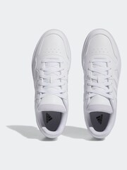 adidas White Originals Hoops 3.0 Low Classic Vintage Trainers - Image 6 of 9