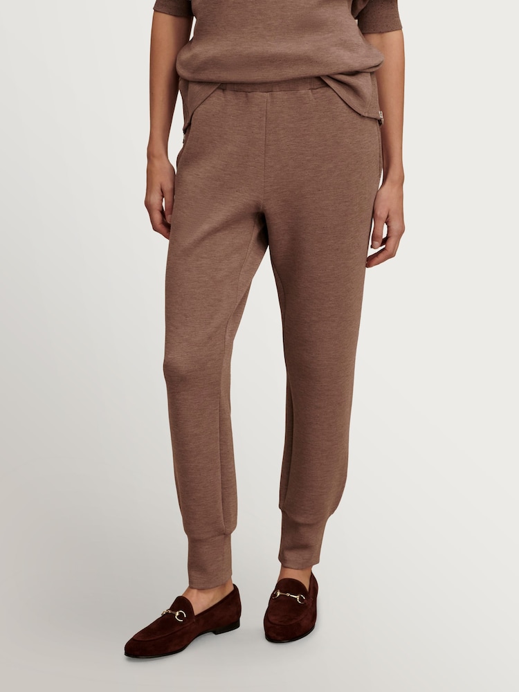 Varley Taupe Marl 25" The Slim Cuff Joggers - Image 1 of 9