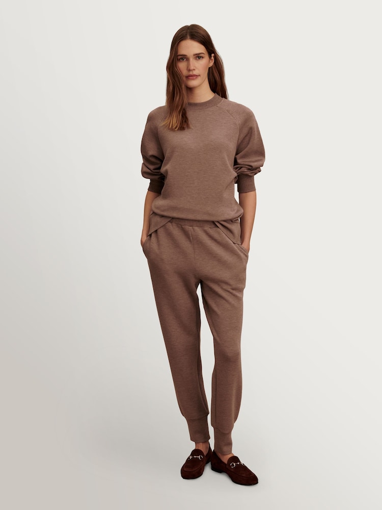 Varley Taupe Marl 25" The Slim Cuff Joggers - Image 2 of 9
