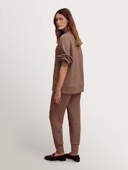 Varley Taupe Marl 25" The Slim Cuff Joggers - Image 4 of 9