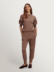Varley Taupe Marl 25" The Slim Cuff Joggers - Image 8 of 9