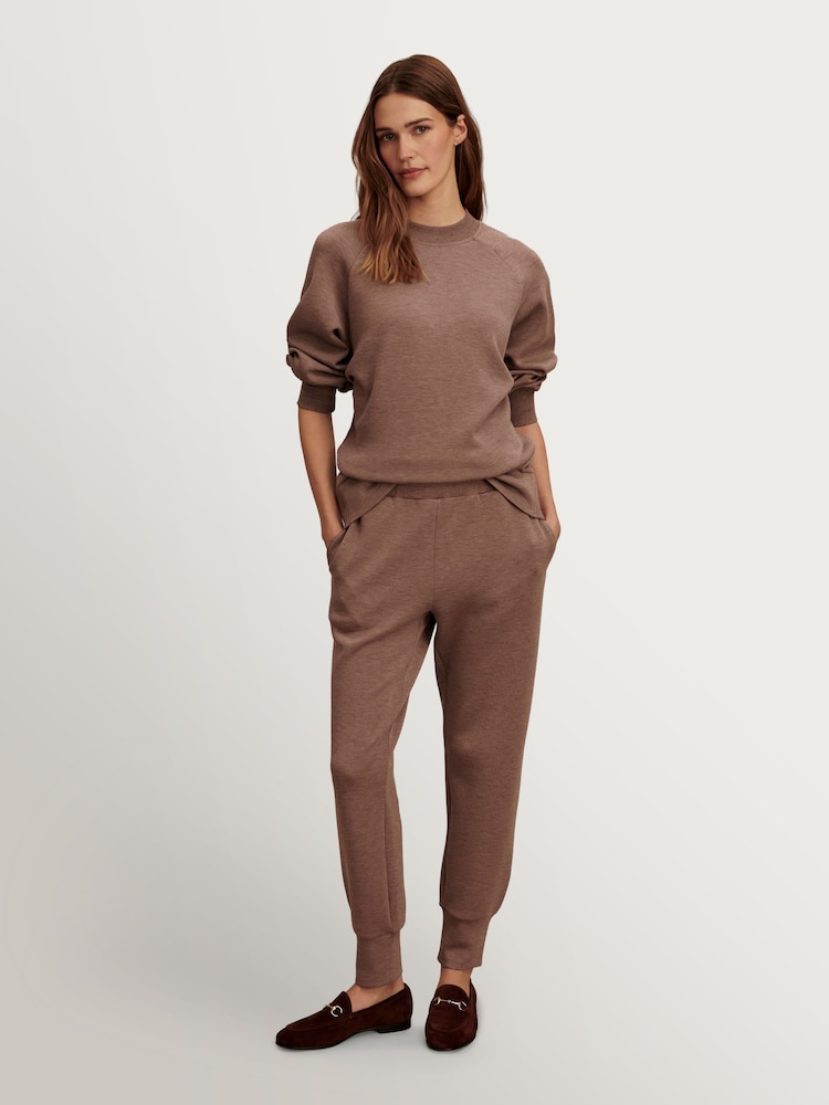 Varley Taupe Marl 25" The Slim Cuff Joggers - Image 9 of 9