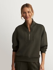 Varley Olive Marl Davidson Sweatshirt - Image 1 of 11