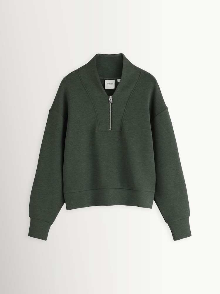 Varley Olive Marl Davidson Sweatshirt - Image 11 of 11