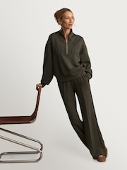 Varley Olive Marl Davidson Sweatshirt - Image 3 of 11