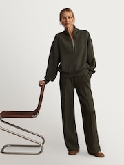 Varley Olive Marl Davidson Sweatshirt - Image 4 of 11