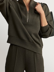 Varley Olive Marl Davidson Sweatshirt - Image 5 of 11