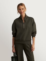 Varley Olive Marl Davidson Sweatshirt - Image 6 of 11