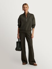 Varley Olive Marl Davidson Sweatshirt - Image 7 of 11