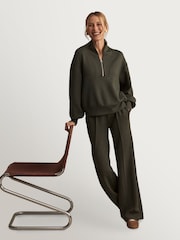 Varley Olive Marl Davidson Sweatshirt - Image 8 of 11